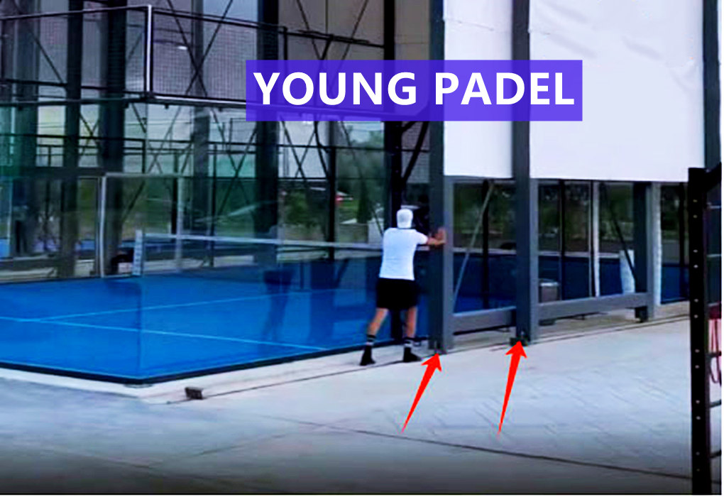 retractable padel court roof