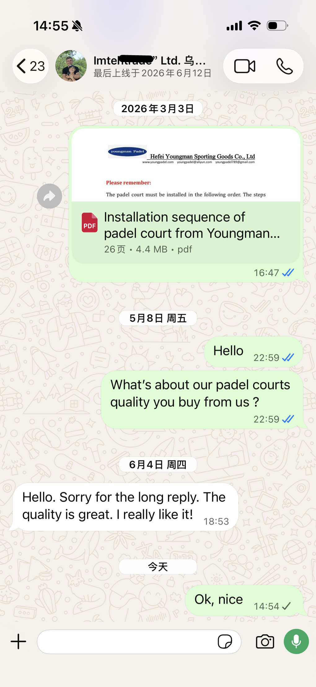 Ukraine Customer praise our quality